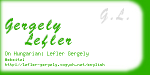 gergely lefler business card